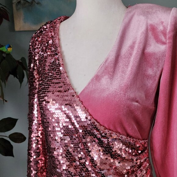 Pink Roxy Sequin Dress - Picture 2 of 3